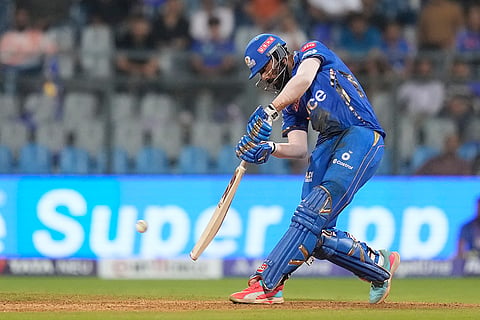 Naman Dhir plays a shot